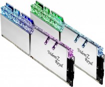 Комплект памяти G.SKILL 16 Гб, 2 модуля DDR4, 28800 Мб/с, CL16-16-16-36, 1.35 В, радиатор, подсветка, 3600MHz, Trident Z Royal, 2x8Gb KIT (F4-3600C16D-16GTRS)