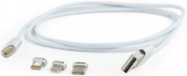 Кабель CABLEXPERT магнитный USB 2.0 , AM/TypeC - microBM 5P - iPhone lightning, комбо , 1м, алюминиевые разъемы, коробка (CC-USB2-AMLM31-1M)