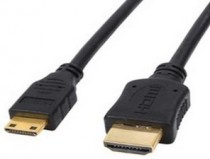 Кабель EXEGATE HDMI to miniHDMI (19M -19M) 1м , ver1.4, позолоченные контакты (EX257910RUS)