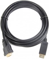 Кабель GEMBIRD DisplayPort-DVI /Cablexpert, 1м, черный, пакет (CC-DPM-DVIM-1M)