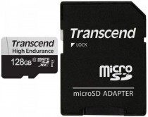 Карта памяти TRANSCEND 128 Гб, microSDXC, адаптер на SD (TS128GUSD350V)