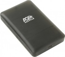 Внешний корпус AGESTAR для HDD/SSD SATA пластик черный 2.5