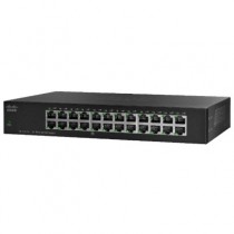 Коммутатор CISCO неуправляемый, 24 порта Ethernet 100 Мбит/с, установка в стойку (SF110-24-EU)
