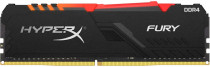 Память KINGSTON 16 Гб, DDR-4, 21300 Мб/с, CL16, 1.2 В, радиатор, подсветка, 2666MHz, HyperX Fury RGB (HX426C16FB3A/16)