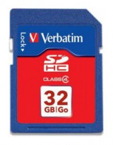 Карта памяти VERBATIM 32 Гб, SDHC, Secure Digital HC, чтение: 4 Мб/с, запись: 4 Мб/с (Verbatim 44022)