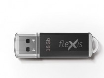 Флеш диск FLEXIS 16 Гб, USB 3.0, RB-108 черный (FUB30016RBK-108)