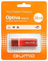 Флеш диск QUMO 16 Гб, USB 2.0, Optiva 01 Red (QM16GUD-OP1-red)