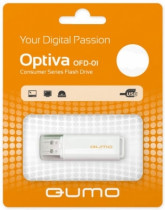 Флеш диск QUMO 16 Гб, USB 2.0, Optiva 01 White (QM16GUD-OP1-white)