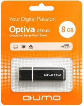 Флеш диск QUMO 8 Гб, USB 2.0, Optiva 01 Black (QM8GUD-OP1-black)