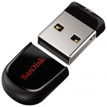 Флеш диск SANDISK 64 Гб, USB 2.0, защита паролем, резервное копирование, Cruzer Fit Black (SDCZ33-064G-G35)