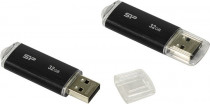 Флеш диск Silicon Power 32 Гб, USB 2.0, Ultima U02 Black (SP032GBUF2U02V1K)