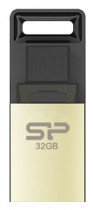 Флеш диск SILICON POWER 32 Гб, USB 2.0/microUSB, Mobile X10 Gold (SP032GBUF2X10V1C)