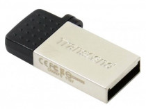 Флеш диск TRANSCEND 64 Гб, USB 2.0/microUSB, JetFlash 380 (TS64GJF380S)
