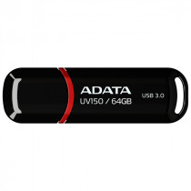 Флеш диск ADATA 64 Гб, USB 3.0, UV150 Black (AUV150-64G-RBK)