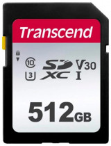 Карта памяти TRANSCEND 512 Гб, SDXC, Secure Digital XC, V30, 300S (TS512GSDC300S)