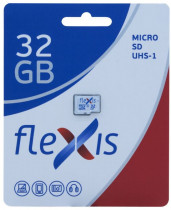 Карта памяти FLEXIS 32 Гб, microSDHC, UHS-I Class 10 U1 (FMSD032GU1)