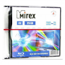Диск BD-R MIREX 25 Gb, 4x, Slim Case (1), (1/50) (UL141002A4S)