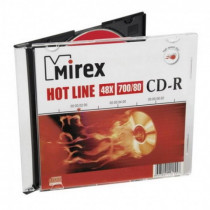 Диск CD-R MIREX 700 Mb, 48х, HotLine, Slim Case (1), (1/200) (UL120050A8S)