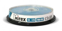 Диск CD-RW MIREX 700 Mb, 12х, Cake Box (10), (10/300) (UL121002A8L)