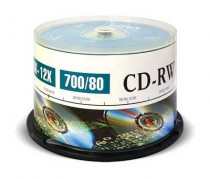 Диск CD-RW MIREX 700 Mb, 12х, Cake Box (50), (50/300) (UL121002A8B)