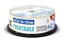 Диск DVD+R MIREX 4.7 Gb, 16x, Cake Box (25), Ink Printable (25/300) (UL130029A1M)