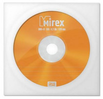 Диск DVD+R MIREX 4.7 Gb, 16x, Бум.конверт (1), (1/600) (UL130013A1C)