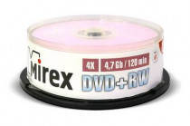 Диск DVD+RW MIREX 4.7 Gb, 4x, Cake Box (10), (10/300) (UL130022A4L)