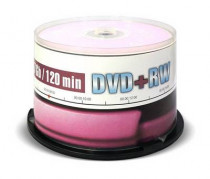 Диск DVD+RW MIREX 4.7 Gb, 4x, Cake Box (50), (50/300) (UL130022A4B)