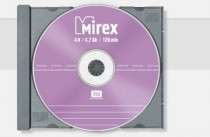 Диск DVD+RW MIREX 4.7 Gb, 4x, Slim Case (1), (1/50) (UL130022A4S)