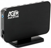 Внешний корпус AGESTAR для HDD 3UB3A8-6G SATA II пластик черный 3.5
