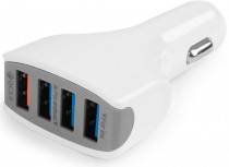 АЗУ CABLEXPERT 12V->5V 4-USB, поддержка quick charge 3.0 (MP3A-UC-CAR18)