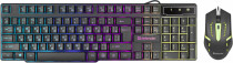 Клавиатура + мышь DEFENDER проводные, 1200 dpi, цифровой блок, подсветка клавиш, USB, Sydney C-970 Black, чёрный (45970)