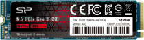 SSD накопитель SILICON POWER 512 Гб, внутренний SSD, M.2, 2280, PCI-E x4, чтение: 3400 Мб/сек, запись: 2300 Мб/сек, TLC, P34A80 (SP512GBP34A80M28)