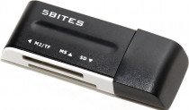 Картридер внешний 5BITES USB2.0, USB PLUG, черый (RE2-102BK)