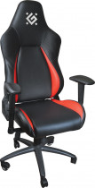 Кресло DEFENDER искусственная кожа, до 150 кг, механизм качания, цвет: красный, чёрный, Commander CT-376 Black/Red (64376)