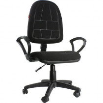 Кресло CHAIRMAN текстиль, до 80 кг, материал крестовины: пластик, механизм качания, цвет: чёрный, 205 Black (7033129)