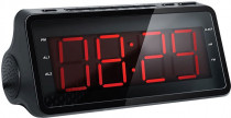 Радиобудильник HYUNDAI черный LED подсв:красная часы:цифровые AM/FM (H-RCL140)
