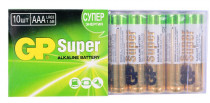 Батарейка GP Super Alkaline 24A LR03 AAA (10шт.уп.) (GP 24A-B10)