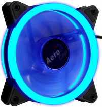 Вентилятор для корпуса AEROCOOL 120 мм, 1200 об/мин, 41.3 CFM, 15 дБ, 3-pin, синяя подсветка (REV BLUE 120)