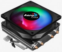 Кулер AEROCOOL для процессора, Socket 775, 115x/1200, AM2, AM2+, AM3, AM3+, AM4, FM1, FM2, FM2+, 1x90 мм, 1800 об/мин, разноцветная подсветка, TDP 125 Вт, ACTC-AF20417.01 (Air Frost 4)