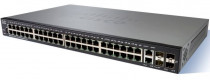 Коммутатор CISCO управляемый, 3 уровня, 48x 10/100 Base-TX, 2x Rj-45 1Гбит/с, 2x комбо SFP/Gigabit, Web-интерфейс, поддержка IPv6, протоколы Ethernet IEEE 802.3a, IEEE 802.3ab, IEEE 802.3u (SF350-48-K9-EU)