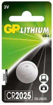 Батарейка GP Lithium CR2025 (1шт. уп) (GP CR2025-8C1)