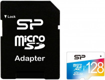 Карта памяти SILICON POWER 128 Гб, microSDXC, адаптер на SD, Elite (SP128GBSTXBU1V21SP)