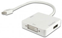 Переходник ORIENT Mini DisplayPort M - HDMI/ DVI-I/ DisplayPort, длина 0.2 метра, белый (30305) (C305)