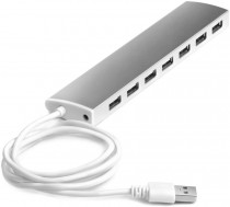 USB хаб GREENCONNECT USB 2.0 на 7 портов 0,5m , silver (GCR-UH217S)