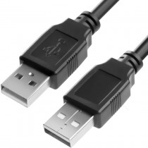 Кабель GREENCONNECT 0.3m USB 2.0, AM/AM, черный, 28/28 AWG, экран, армированный, морозостойкий (GCR-UM2M-BB2S-0.3m)