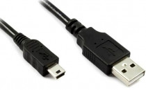Кабель GREENCONNECT 1.8m USB 2.0, AM/mini 5P, черный, 28/28 AWG, экран, армированный, морозостойкий (GCR-UM2M5P-BB2S-1.8m)