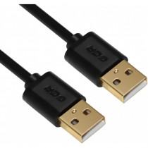 Кабель GREENCONNECT 3.0m USB 2.0, AM/AM, черный, 28/28 AWG, экран, армированный, морозостойкий, (GCR-UM5M-BB2S-3.0m)