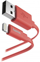 Кабель HAMA Flat Lightning (m) USB A(m) 1.2м розовый плоский (00173645)