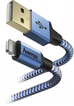 Кабель HAMA Lightning (m) USB A (m) 1.5м синий (00178300)